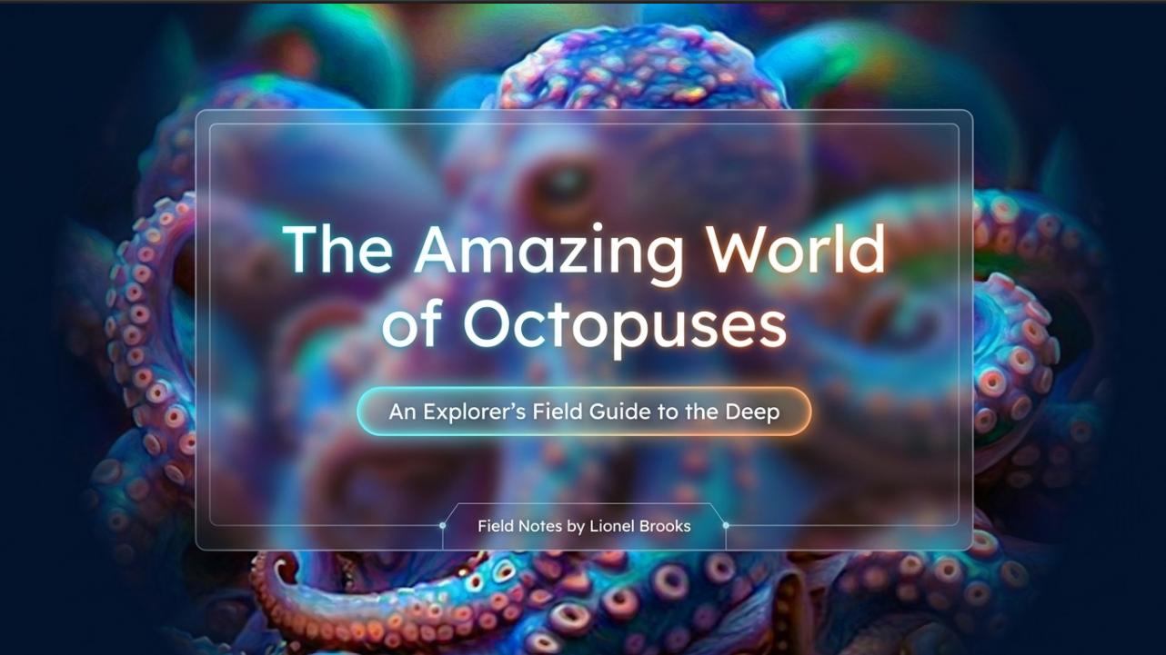 Awesome Adventures in the World of Animals Octopus