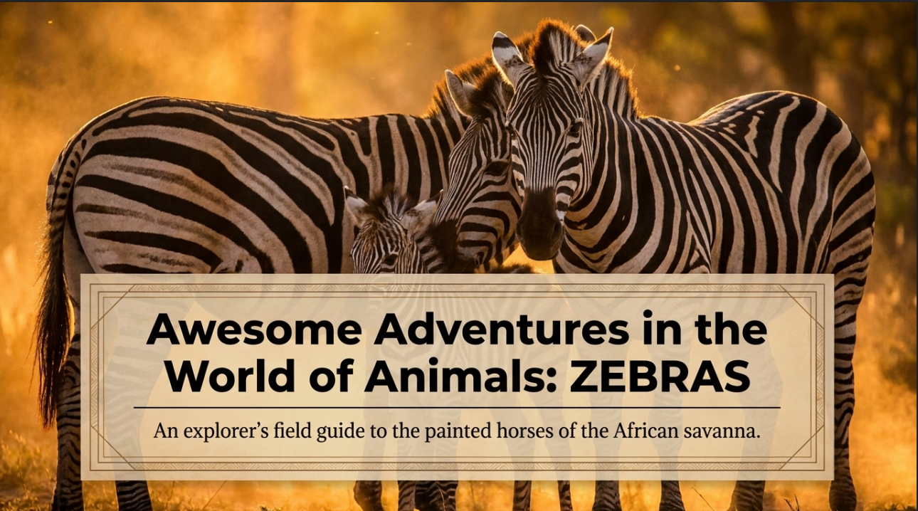 Awesome Adventures in the World of Animals Zebra