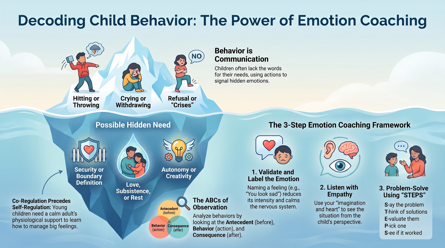 Decoding Child Behavior Emotion Coaching