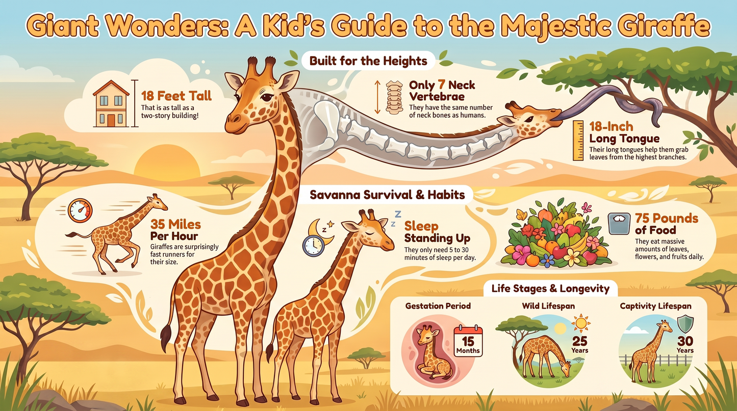 Awesome Adventures in the World of Animals Giraffe