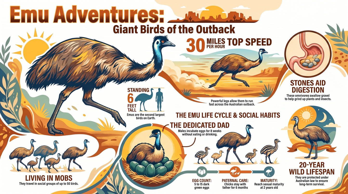 Awesome Adventures in the World of Animals Emu