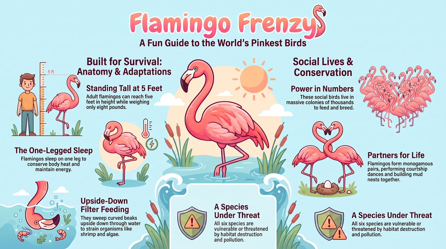 Awesome Adventures in the World of Animals Flamingo