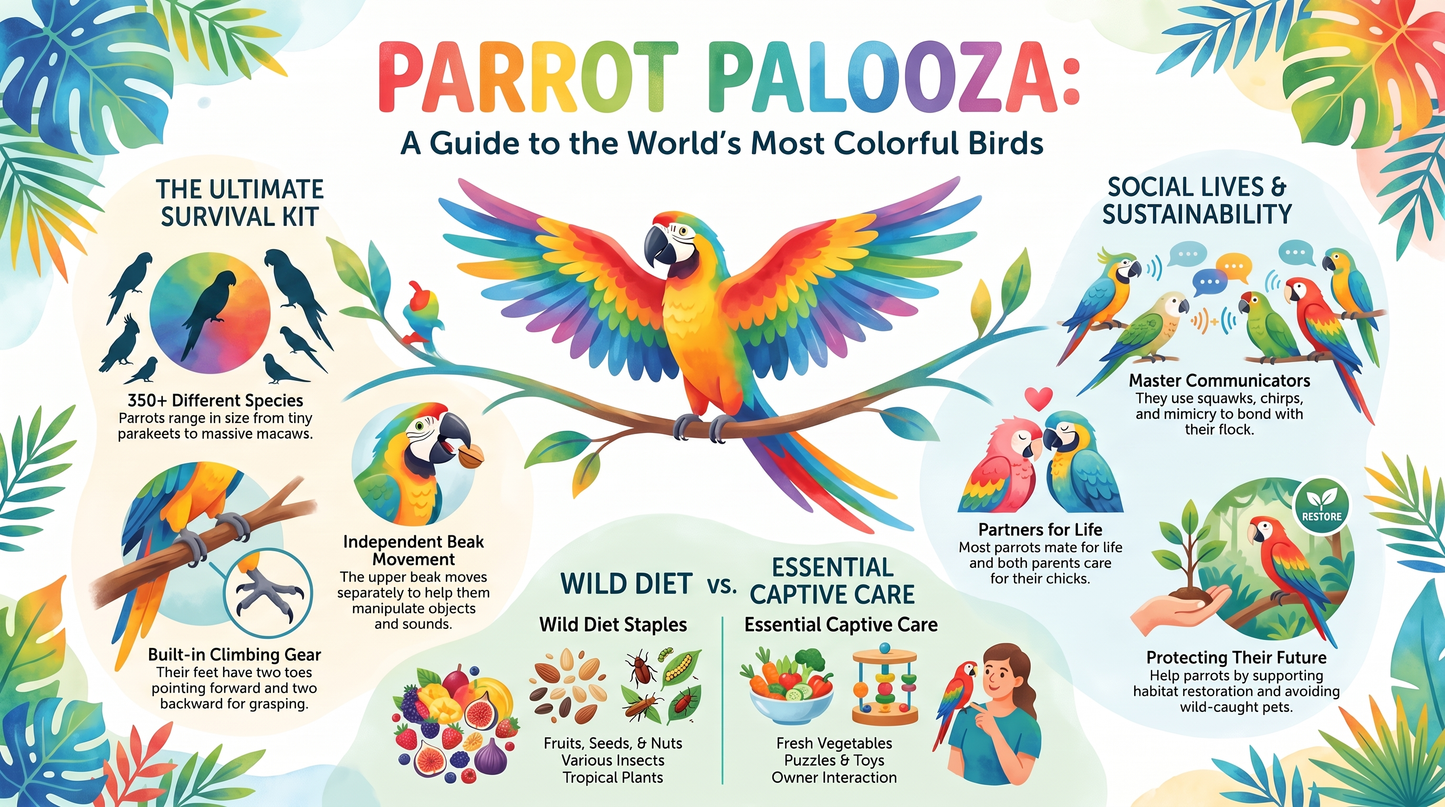 Awesome Adventures in the World of Animals Parrot