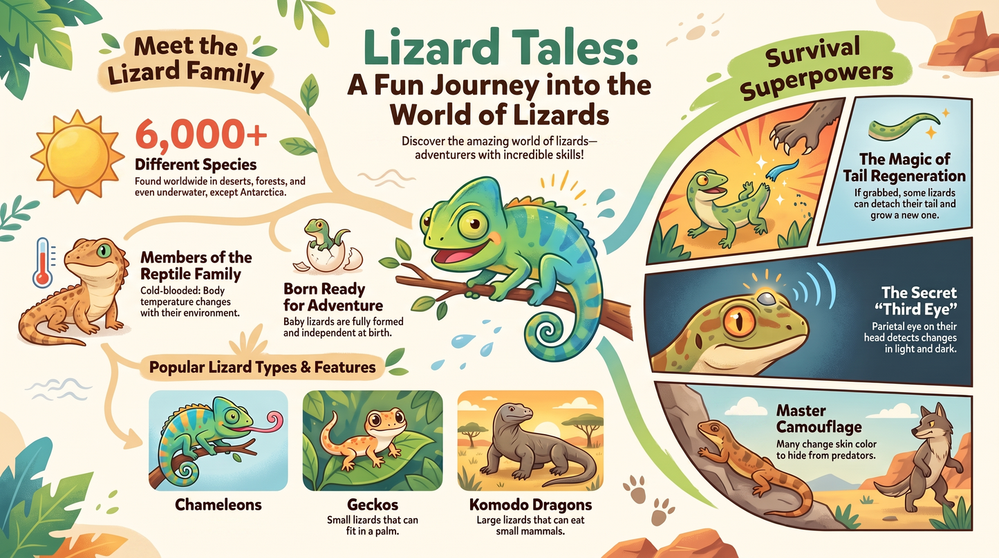 Awesome Adventures in the World of Animals Lizard