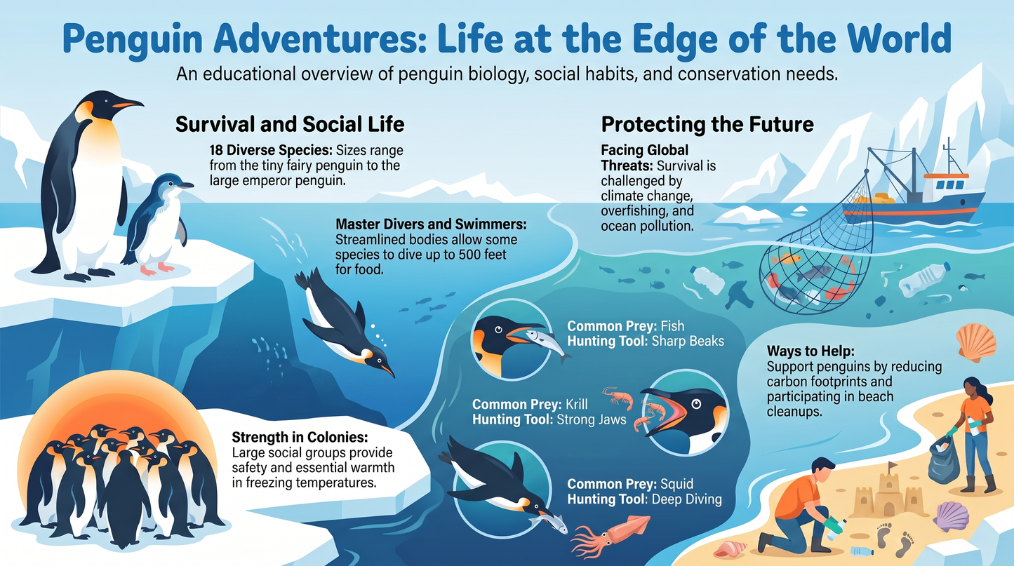 Awesome Adventures in the World of Animals Penguin
