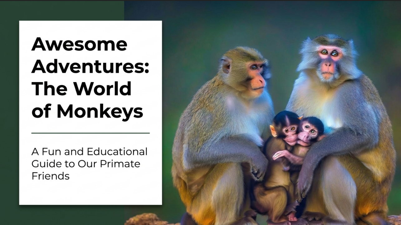 Awesome Adventures in the World of Animals Monkey