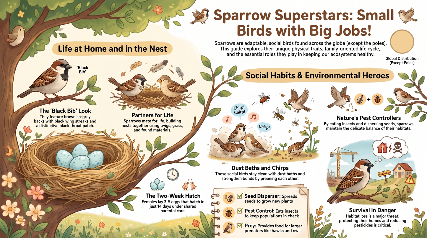 Awesome Adventures in the World of Animals Sparrow