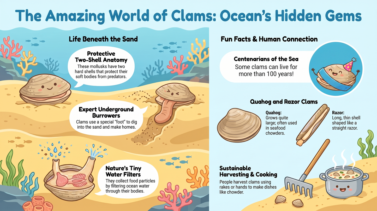 Awesome Adventures in the World of Animals Clam