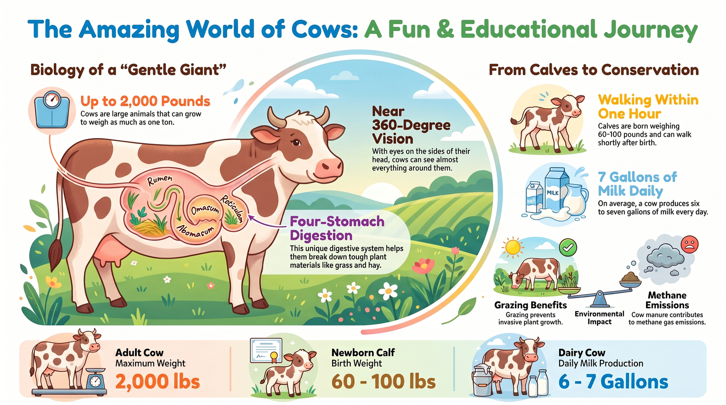 Awesome Adventures in the World of Animals Cow