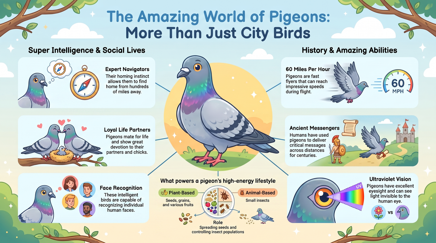 Awesome Adventures in the World of Animals Pigeon