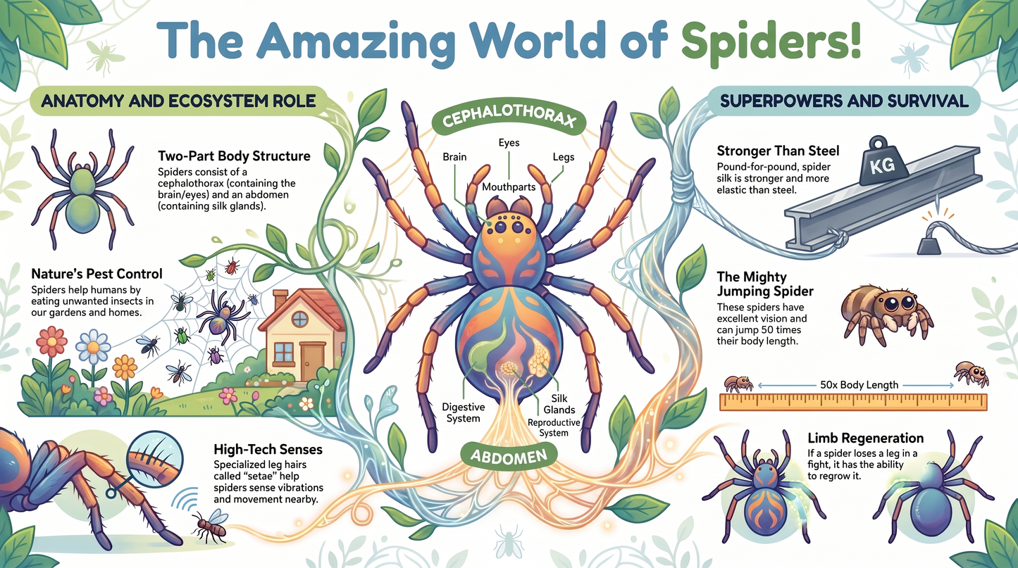 Awesome Adventures in the World of Animals Spider