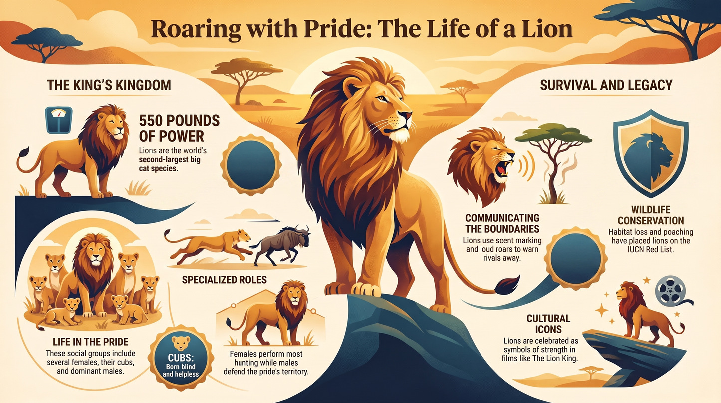 Awesome Adventures in the World of Animals Lion