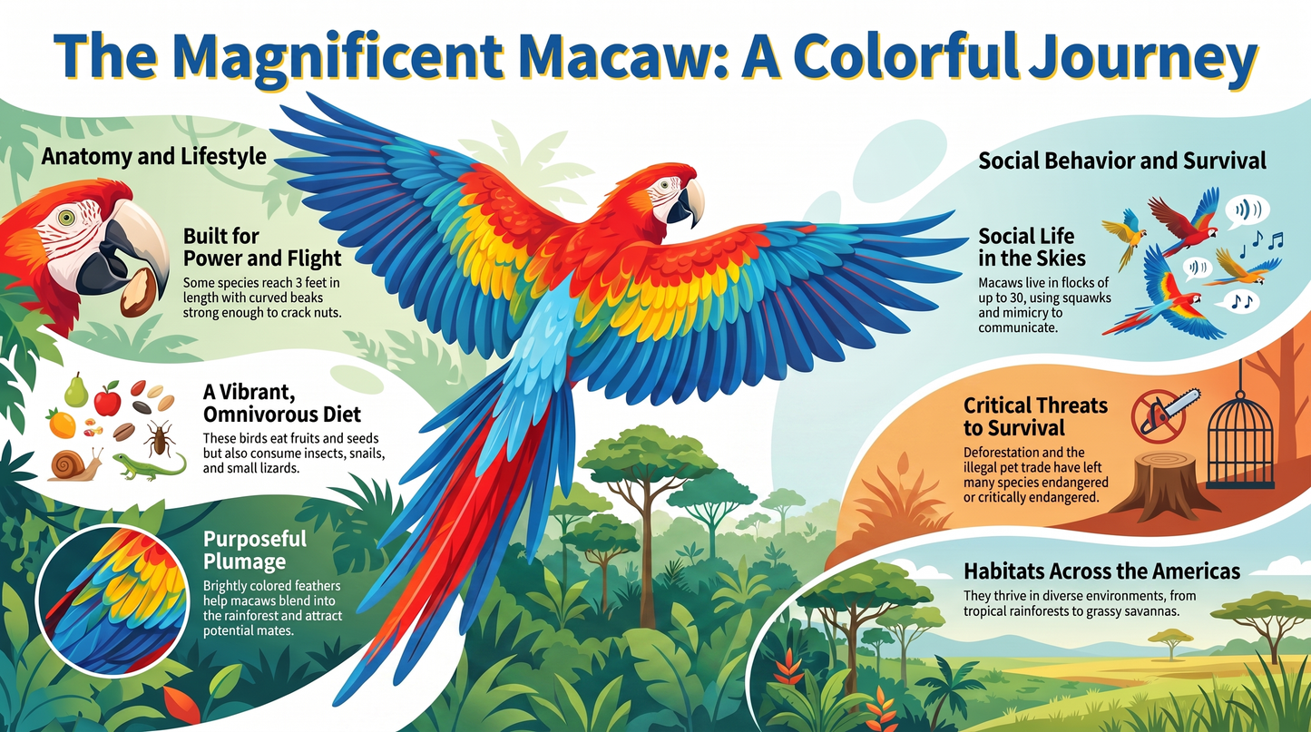 Awesome Adventures in the World of Animals Macaw
