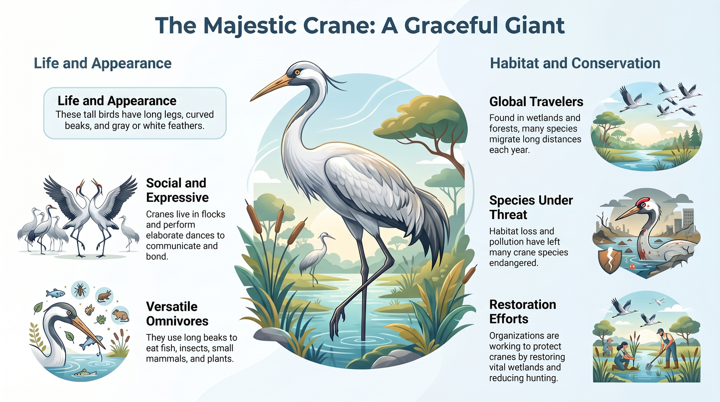Awesome Adventures in the World of Animals Crane