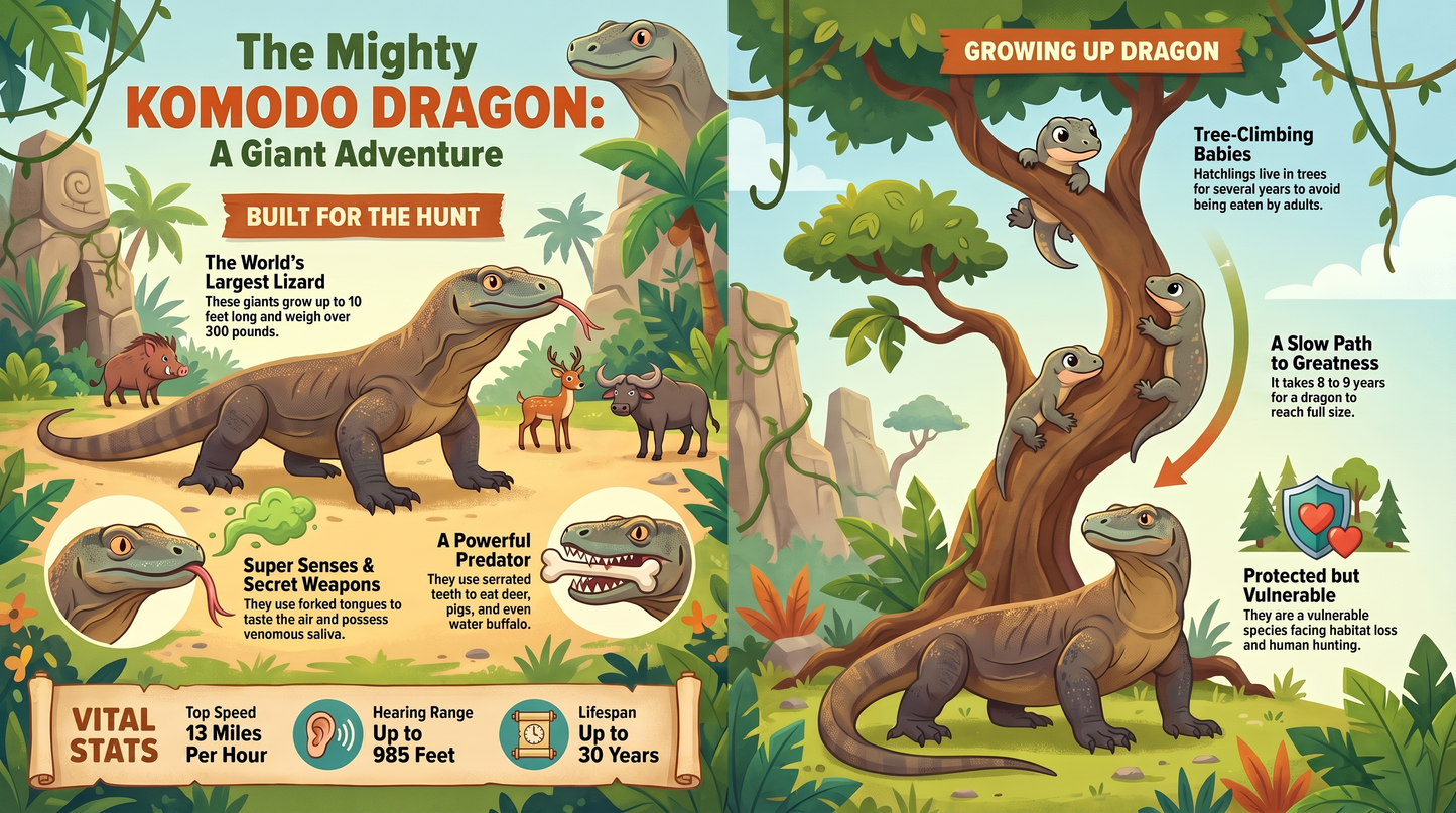 Awesome Adventures in the World of Animals Komodo