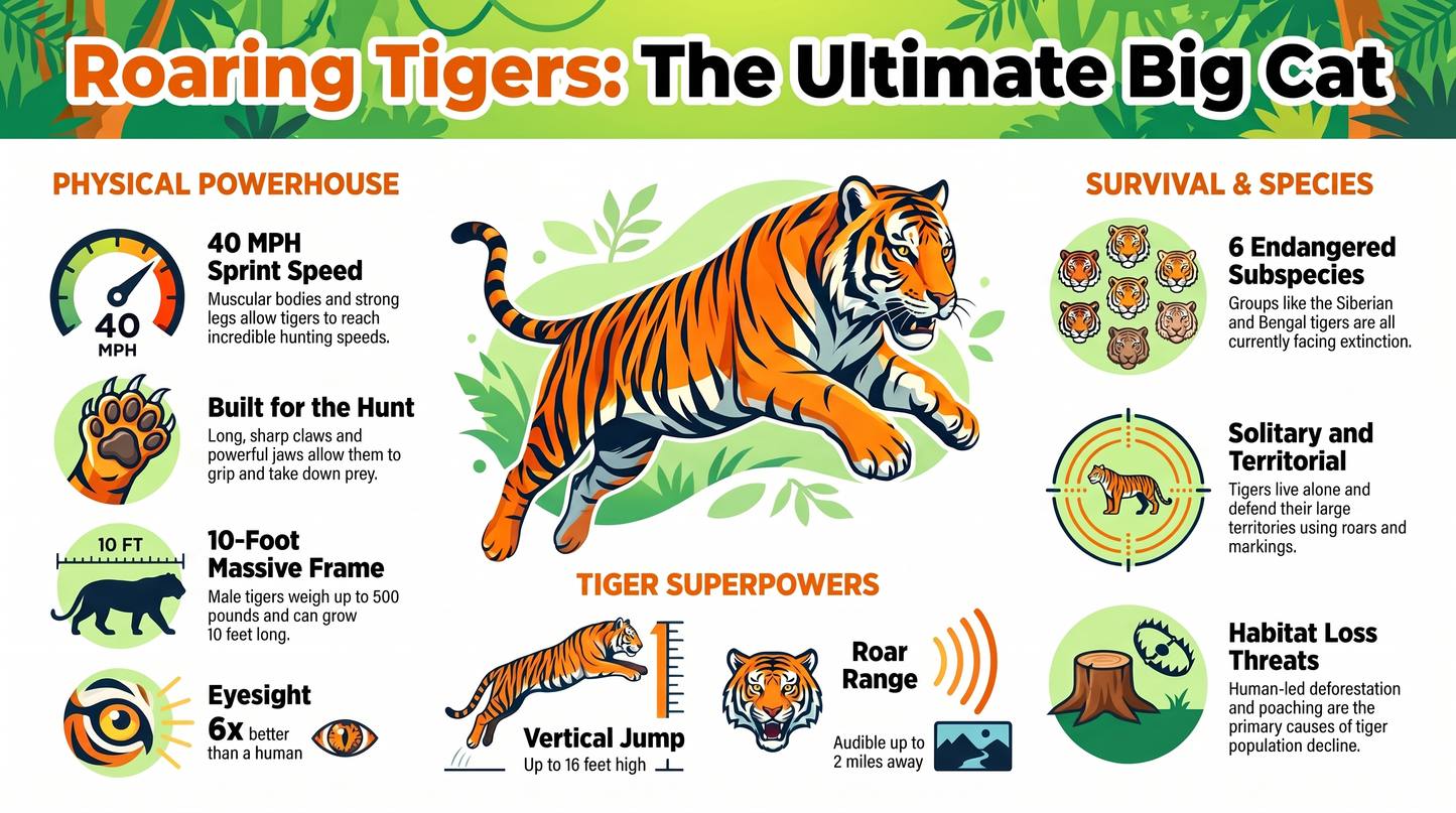 Awesome Adventures in the World of Animals Tiger