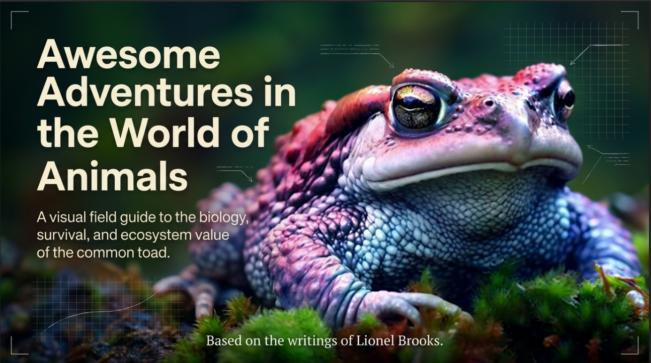 Awesome Adventures in the World of Animals Toad