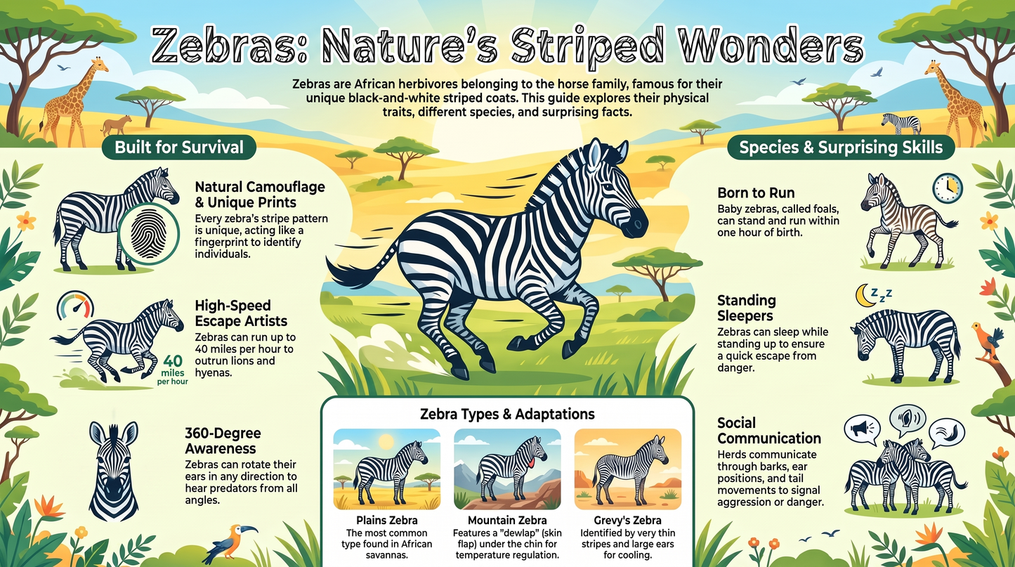 Awesome Adventures in the World of Animals Zebra