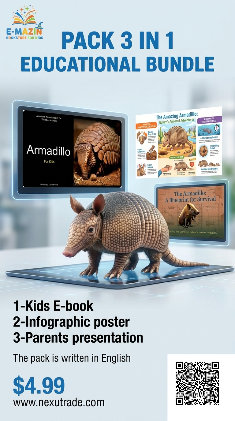 Awesome Adventures in the World of Animals Armadilo