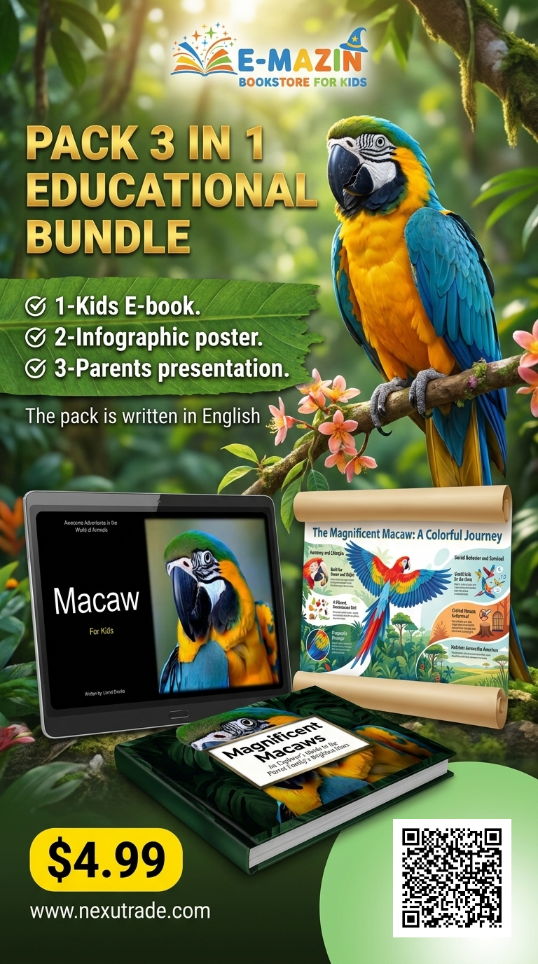 Awesome Adventures in the World of Animals Macaw