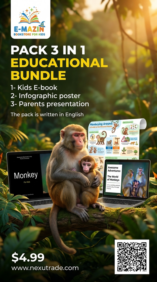 Awesome Adventures in the World of Animals Monkey